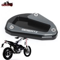 ☋๑ Desert X Motorcycles Side Stand Enlarger Plate Kickstand Enlarge Extension For ducati desertx Desert X 2022 2023