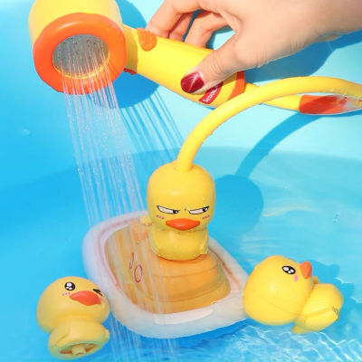 Cross-Border New Children Playing with Water Toys Electric Rotating Water-Spray Little Duck Shower Head Baby Bathroom Bath Toys