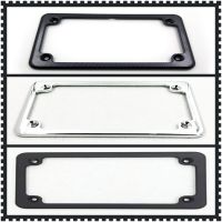 Aftermarket free shipping motorcycle parts Carbon Motorcycle License Plate Frame For 7 x 4 Motorcycle Plates Chrome Frame BLAC