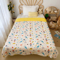 Baby Cotton Beanie Blanket Cartoon Soft Breathable Beanie Velvet Massage Blanket Dormitory Air Conditioning Quilt Baby Bedding
