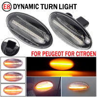 LED Side Wing Marker แบบไดนามิกไฟเลี้ยว Blinker Startup Breath Light สำหรับ Peugeot 307 206 407 107 607 Citroen C1 C2 C3 C5 C6