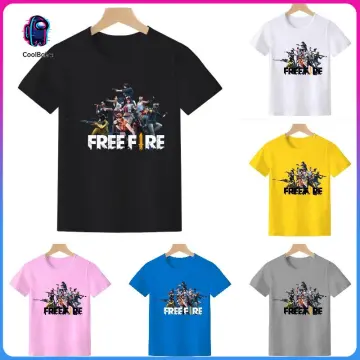 KID Free Fire Cotton Tshirt ready stock Malaysia baju free Fire