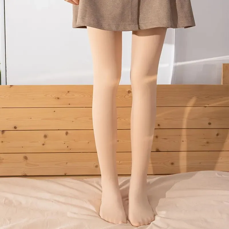 Autumn Winter Women's Thermal Leggings Fleece Tights Stockings