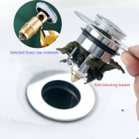 Pop Up Sink Stopper Stainless Steel Press Bounce Basin Drain Filter Universal No Spill Bath Plug Kitchen Hardware Accessories