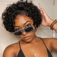 Pixie Cut Wig Human Hair Short Curly Human Hair Wigs For Black Women Cheap Human Hair Wig Full Machine Glueless Curly Wig Hair [ Hot sell ] Decoration Center