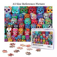 Traditional Mexican Skulls Wooden Jigsaw Puzzle 500 Pieces Educational Toy Painting Art Decor Decompression toys 500pcs