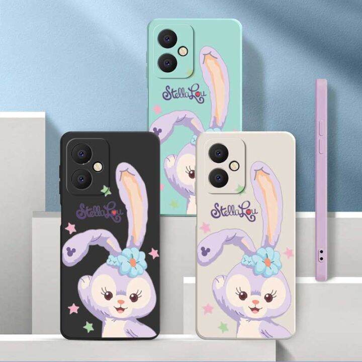 xiaomi-redmi-12-5g-เคส-stellalou-น่ารัก-redmi12ขอบสี่เหลี่ยมซิลิคอนเหลวด้านหลังนิ่ม-tpu-ฝาครอบสายคล้องแบบมีเคส