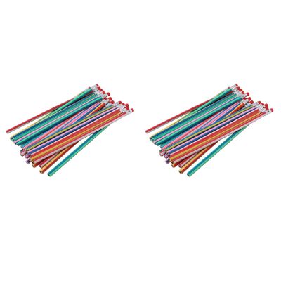 50 Pcs Soft Flexible Bendy Pencils Magic Bend Toys School Stationary Equipment Multicolored