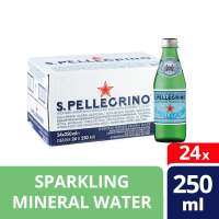 San Pellegrino Sparkling Mineral Water 250 ml glass 24 ขวด ซานเพลลีกรีโน น้ำแร่ธรรมชาติชนิดมีฟอง ขนาด 250 มล.