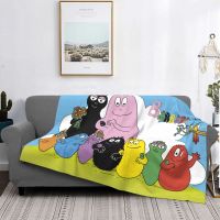 [High-end blanket] Les Barbapapa ผ้าฟลีซผ้าห่มลายการ์ตูนอนิเมะผ้าห่มขนแกะพ่อแม่เด็กนุ่มพิเศษสำหรับผ้าคลุมเตียงในออฟฟิศในฤดูร้อน