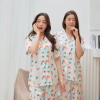 ชุดนอน Muslin pajamas  ชุดนอน  ซาติน Silk Satin ผ้านุ่มลื่น ใส่สบาย ( รุ่น N1153,T1153)