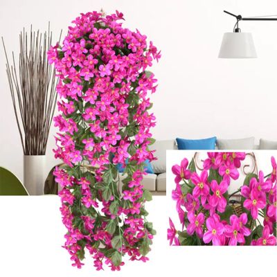 Violet Artificial Flowers Party Decor Valentines Day Wedding Wall Hanging Flower Fake Plants Garden Decor Fake Flowers Outdoor