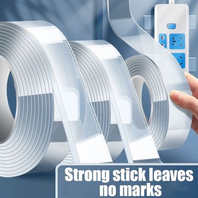 Sided Adhesive Tape Reusable Super Transparent Supplies