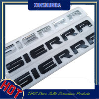 XSD 1 X ABS Logo Huruf โครเมี่ยมสีดำ SIERRA รถหลังเครื่องหมายติดฝารถด้านหน้าตราสติกเกอร์รูปลอกแทนที่สำหรับ GMC SIERRA