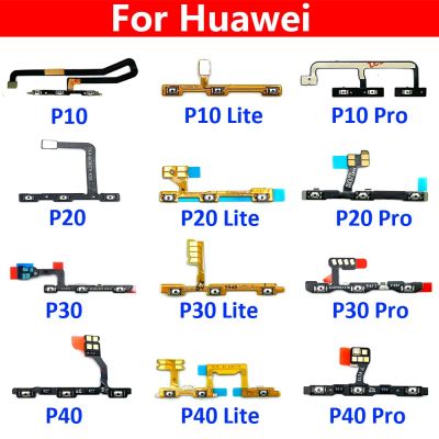 ปุ่มเปิดปิดใหม่ปุ่มปรับระดับเสียงด้านข้างคีย์เฟล็กซ์เหมาะสำหรับ Huawei P8 P9 P10 P20 P30 P40 Lite E 5G Pro Plus 2016