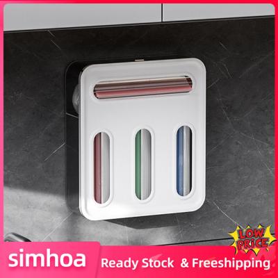 Simhoa 4ช่องถุงถนอมอาหารการตัดตัวจัดระเบียบจัดระเบียบสำหรับลิ้นชักในครัวกระดาษ