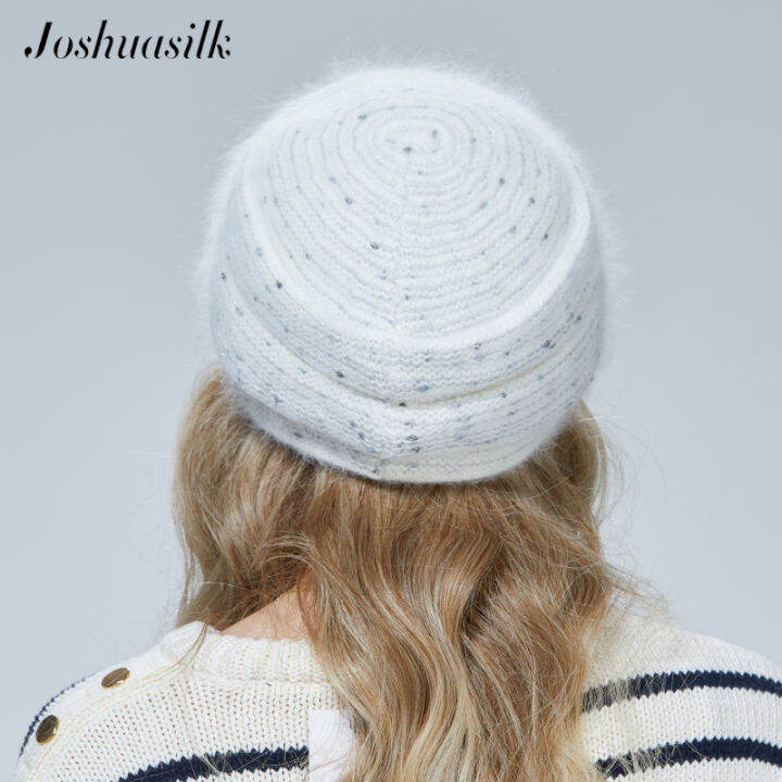 joshuasilk-winter-hat-knitted-angora-wool-ornaments-double-idea-decoration-warm-hat