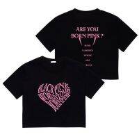 [SheSaid] BLACKPINK INTERN 2023 BORN PINK เสื้อยืดผ้าฝ้ายแขนสั้นหลวมๆ รอบๆ คอนเสิร์ต BLACKPINK V729