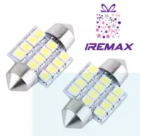 iRemax ไฟเพดานรถยนต์LED16Light x 2 หลอด สีขาว 31mm.