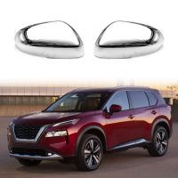 Car Chrome Rear View Rearview Side Glass Mirror Cover Trim Frame Side Mirror Caps for Nissan X-Trail Rogue 2020 2021