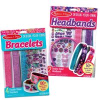 [50-100 ชิ้น] ชุดประดิษฐ์ทำที่คาดผม กำไล DIY Melissa &amp; Doug Simply Crafty Tiaras Headband Bracelet หลากรุ่น 4217/5548/9244/9245 รีวิวดีใน USA พร้อมอุปกรณ์กว่า 100 ชิ้น