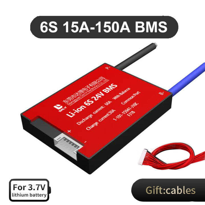 daly-bms-6s-24v-15a-30a-20a-40a-60a-80a-100a-120a-150a-bms-pcm-pcba-สำหรับ18650ลิเธียมไอออนแพ็คแบตเตอรี่ที่มีความสมดุล