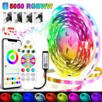 RGB LED Strip Lights 5050 RGBWW 4in1 Bluetooth APP Sync Music Tape Diode Luses LED Ribbon Neon Night Lighting For Room TV