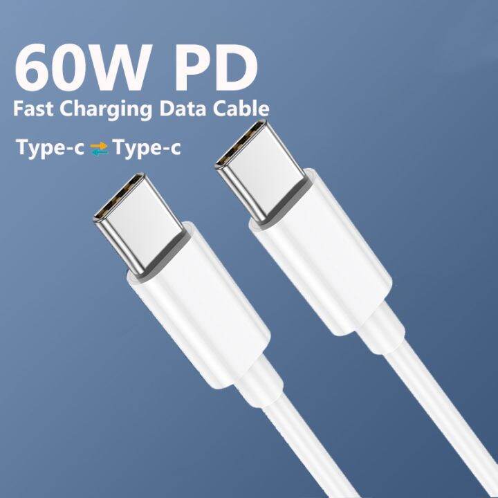usb-c-ถึง-usb-c-xiaomi-s20สายสำหรับซัมซุง-pd-60w-สายชาร์จเร็วสำหรับ-macbook-pro-ipad-pro-สำหรับที่ชาร์จ-iphone-type-c