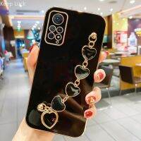 เคสสร้อยข้อมือรูปหัวใจแฟชั่นลาย Love สำหรับ Xiaomi Redmi Note 11 12 11S 10S 10C 10A 9S 9T 9C 12T โทรศัพท์เคสกันกระแทก Cas