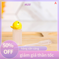 ?【HOT SALE】MUXI ขวดใส่ซอสน่ารักขนาดเล็กพกพาได้3ชิ้นภาชนะใส่เครื่องปรุงน้ำผึ้งมะเขือเทศการ์ตูน