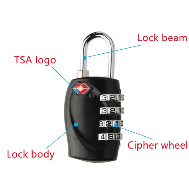3-4หลักกุญแจรหัส-tsa-การเดินทางด้วยรหัสผ่านในต่างประเทศกุญแจล็อคกระเป๋ากระเป๋าเดินทางกระเป๋าสัมภาระกระเป๋าลากการเดินทางเพื่อธุรกิจการป้องกันการโจรกรรม