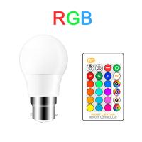 【Best-Selling】 kallidora B22หลอดไฟ Led RGB 5W 10W หรี่แสงได้16ไฟเปลี่ยนสีหลอดไฟ AC 220V 110V RGB + โคมไฟรีโมท IR สีขาว