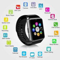 GT08 Bluetooth Smart Watch หน้าจอสัมผัสแบตเตอรี่ขนาดใหญ่รองรับ TF ซิมการ์ด กล้อง สําหรับ iPhone Android Smartwatch PK DZ09 Watch