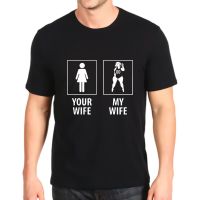 new printed t-shirt your wife my wife lifting ringer Top mens customization short-sleeved fashion Loose DKG1