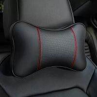 Top Quality Cowhide Car Neck Pillows 1pcs Headrest Neck Pillow Support For Car Seat For Lada Vesta Honda Toyota Soft Breathable Seat Cushions