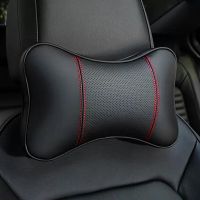 Top Quality Cowhide Car Neck Pillows 1pcs Headrest Neck Pillow Support For Car Seat For Lada Vesta Honda Toyota Soft Breathable