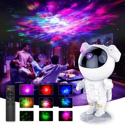 【CC】 Star Projector Night Astronaut Lamp Room Decoration Bedroom Luminaires