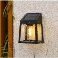 Solar wall lamp ติดผนังHC13ไฟเหลืองโซล่า Wall รุ่นใหม่ล่าสุด!! เปลี่ยนหลอดได้ ใช้งานได้ทังคืน