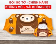 Chính Hãng 100 Tờ Khăn Ướt AGI Không Mùi Cho bé