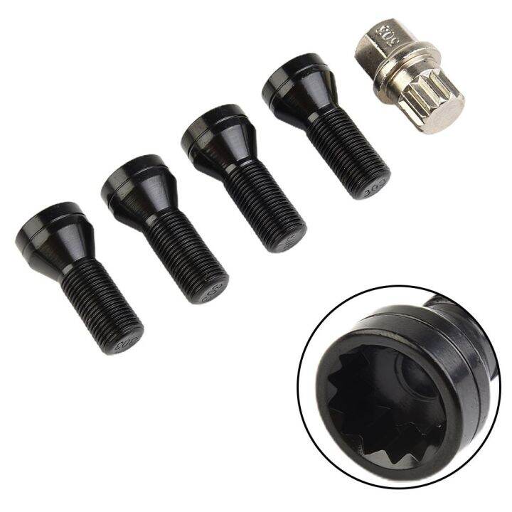 Wheel Locking Bolts Locking Bolts Cars Black For Bmw R50 Alloy Wheel 