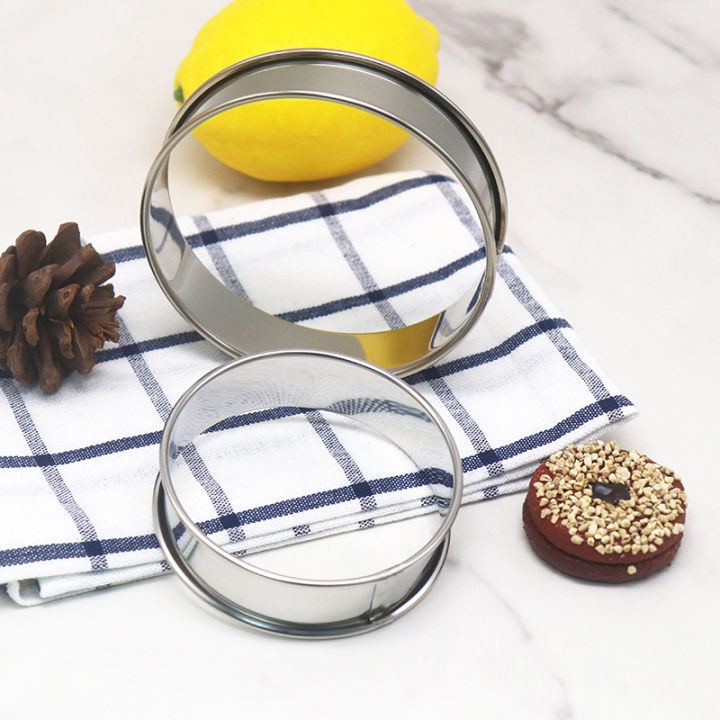 airtight-food-storage-containers-portable-kitchen-organizers-round-cake-muffin-bread-ring-stainless-steel-muffin-ring-heat-resistant-tart-ring