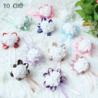 【CC】 YO CHO Artificial Foam Wrist Corsage Bride Wedding Silk Bridesmaid Sisters Hand