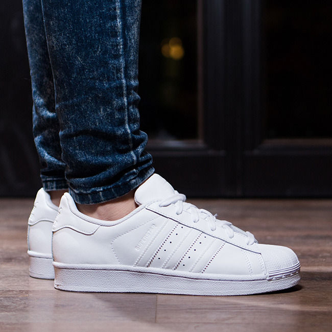 Giày Adidas Superstar/ All white | Lazada.vn