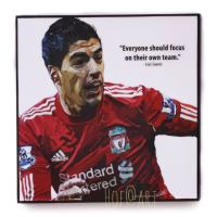 Luis Suarez #1 หลุยส์ ซัวเรซ Liverpool ลิเวอร์พูล รูปภาพ​ติด​ผนัง​ pop art พร้อมกรอบและที่แขวน ฟุตบอล​ กรอบรูป​​ รูปภาพ แต่งบ้าน รูปภาพ