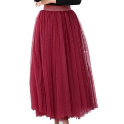 2016 summer new fashion faldas korean style 8 m big swing maxi skirts womens autumn winter jupe high waist tutu long tulle skirt
