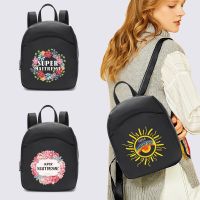 Women Mini Backpacks Casual Organizer Daypack Black Fashion Maitresse Printing Rucksack School Bags for Girl Shoulder Backpack 【AUG】