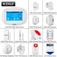 KERUI K52 DIY WIFI GSM Alarm System for Home 4.3Inch Large Touch Screen TFT Display Security Motion Detector Home Alarm System Household Security Syst