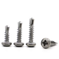 20pcs M4.2 M4.8 Phillips Pan Head 410 Stainless Steel Self Drilling Screw Thread Self Tapping Screw Length 13-70mm Nails Screws  Fasteners