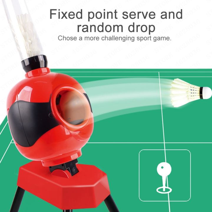 automatic-badminton-service-machine-robot-adult-kid-gift-portable-outdoor-indoor-beginner-ball-pitching-practice-trainer-device