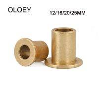 OLOEY 2PCS ID 12/16/20mm Flanging Self-Lubricating Bearing Powder Metallurgy Oil Copper Bushing Guide Sleeve with Stepped Flange